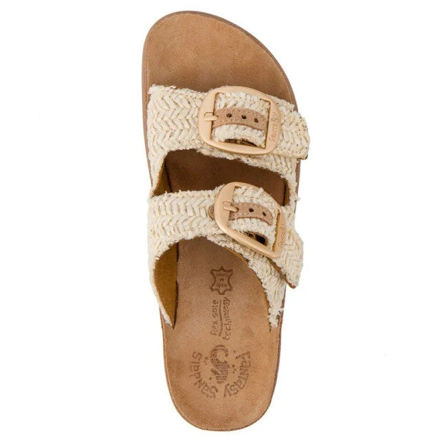 Zefi Raffia Slide Vanilla