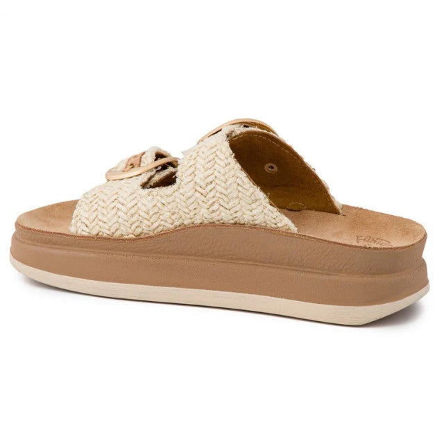 Zefi Raffia Slide Vanilla