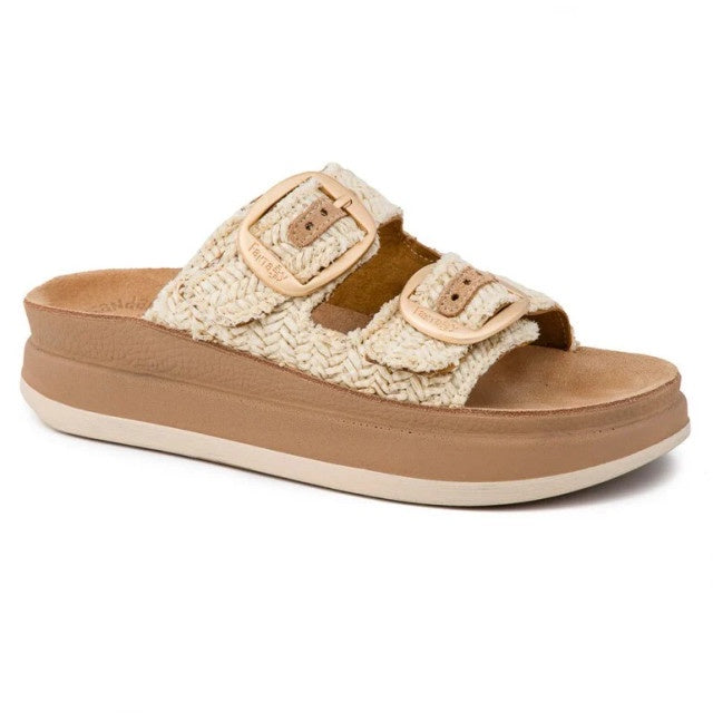 Zefi Raffia Slide Vanilla