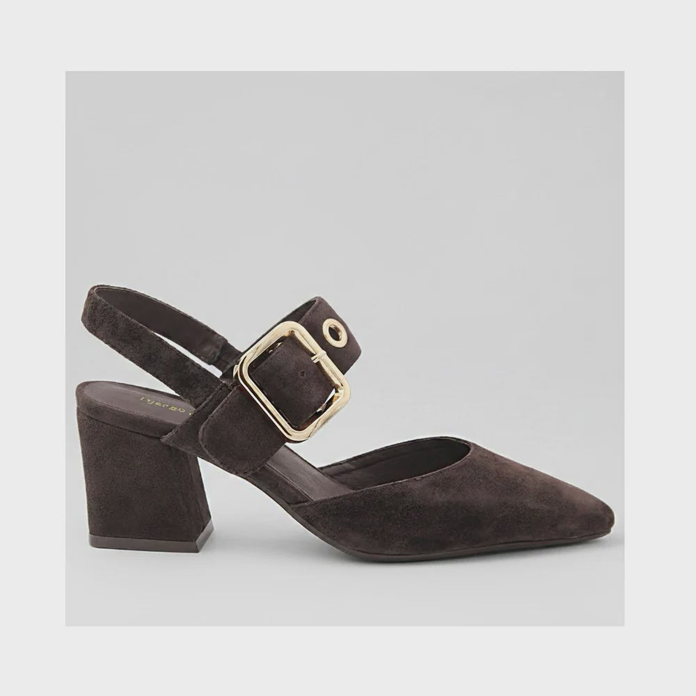 Magaly Chocolate Sude Heels