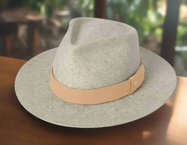 Cara Wide Brim Fedora Grey