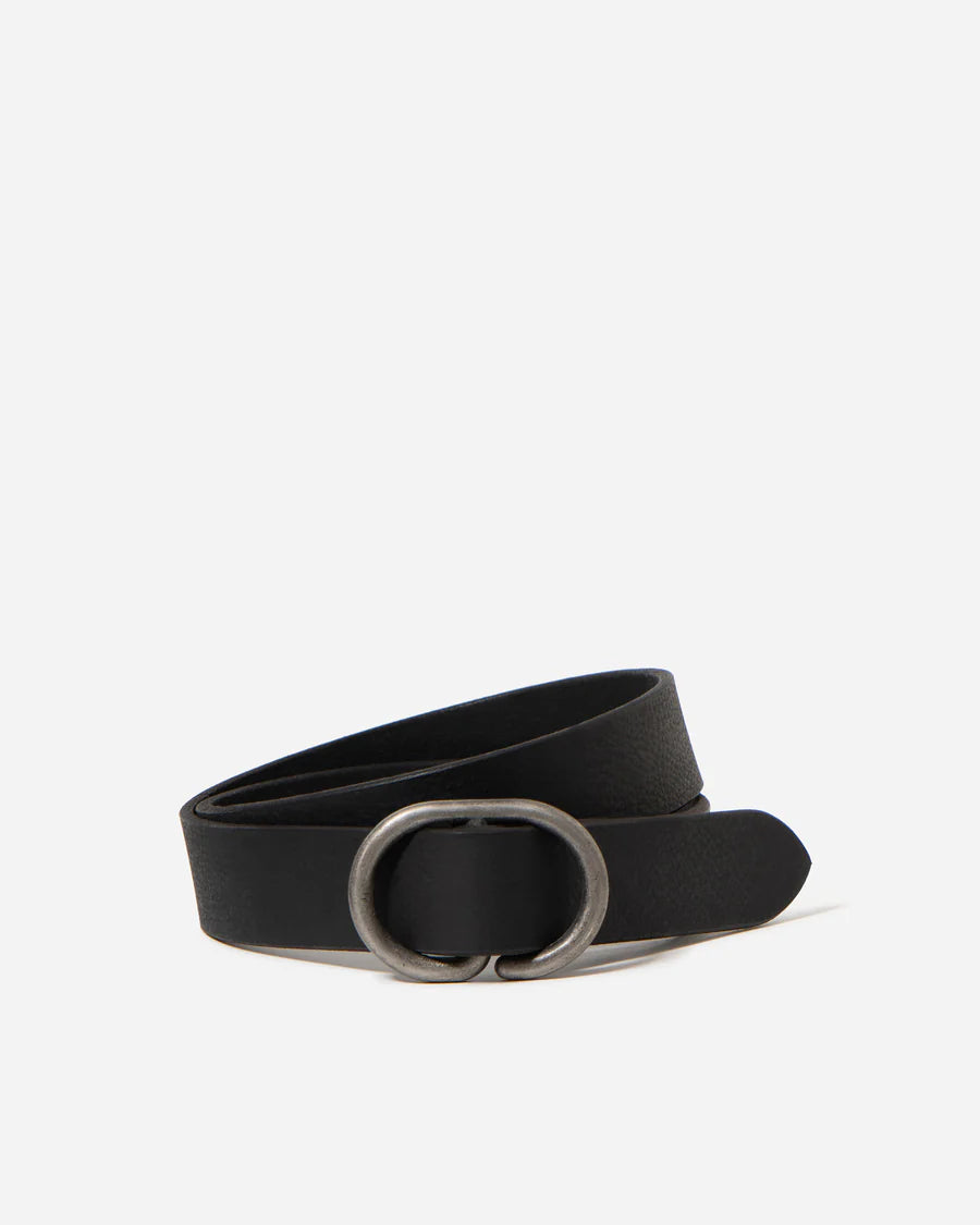 Daisy Leather  Belt  Black