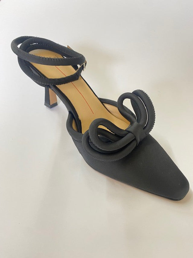 Aimeey Heel Black Satin