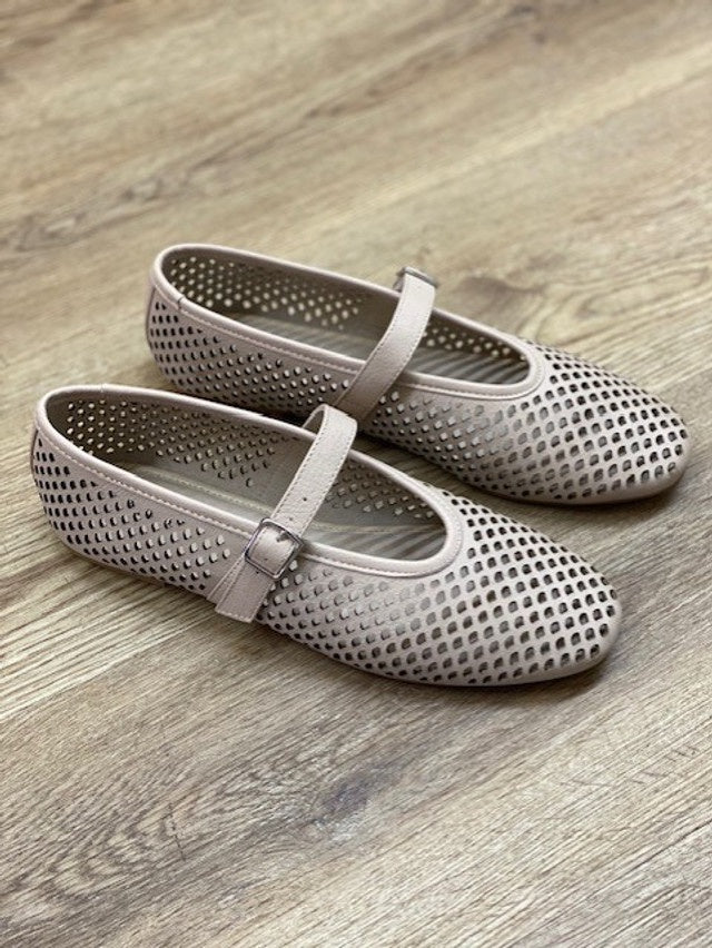 Elony Leather Flats/ Mary Jane Stone