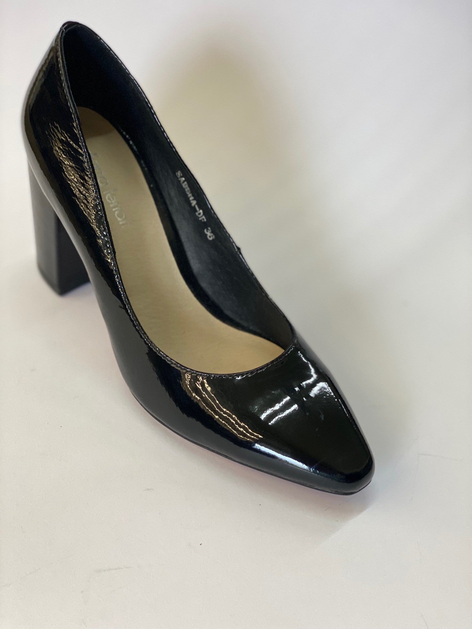 Sabina Pump Heel Black Patent