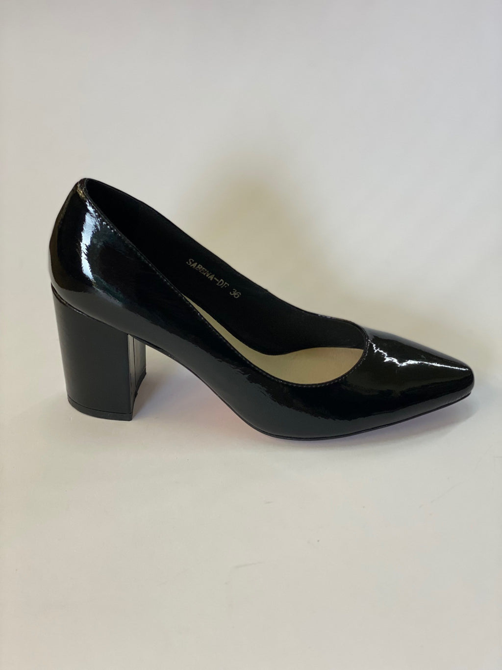 Sabina Pump Heel Black Patent