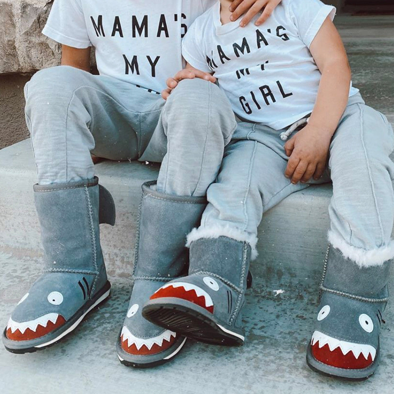 EMU Aust. Shark Kids Slippers Putty