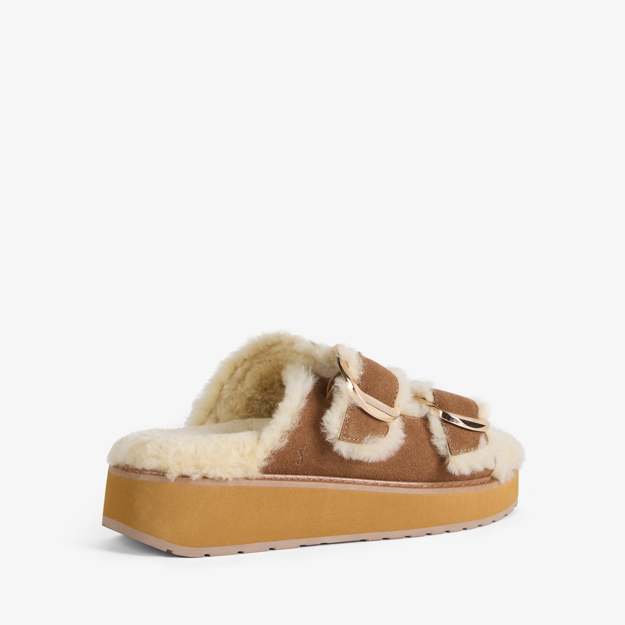 Cabello Sheepskin Slide Chestnut